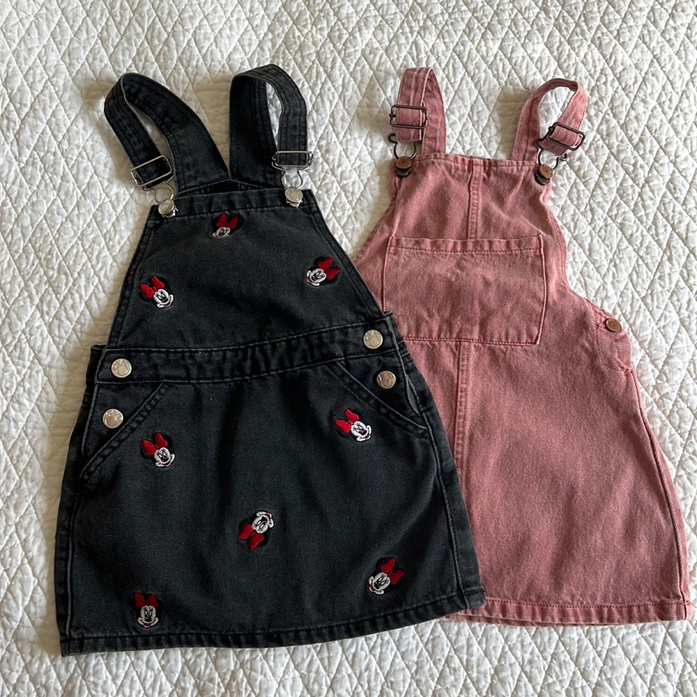 Minnie Mouse denim overalls